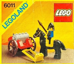 LEGO 6011 Black Knight's Treasure [Castle: Black Falcons] z instrukcją | zamek rycerze skrzynia powóz