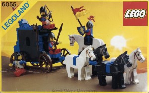 LEGO 6055 Prisoner Convoy [Castle: Lion Knights] z instrukcją | zamek rycerze konwój powóz konny konie więzienie