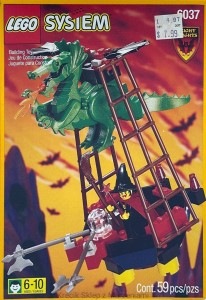 LEGO 6037 Witch's Windship [Castle: Fright Knights] z instrukcją | zamek rycerze wiedźma czarownica smok
