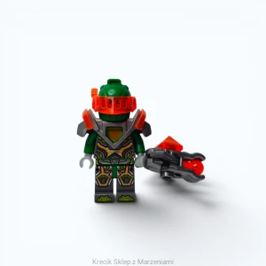 Figurka LEGO nex068 Aaron Fox - Trans-Neon Orange Visor, Flat Silver Armor [NEXO KNIGHTS] | minifigurka ludzik