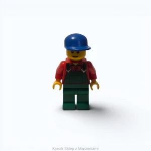 Figurka LEGO cty0136 Overalls Farmer Green, Blue Cap [Town : City : Farm] | minifigurka ludzik