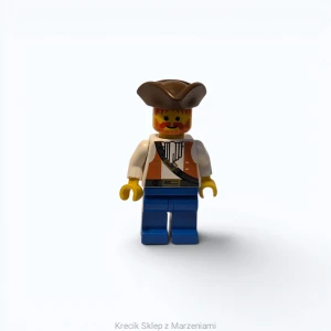 Figurka LEGO pi054 Pirate Brown Vest Ascot, Blue Legs, Brown Pirate Triangle Hat [Pirates : Pirates I] | minifigurka ludzik