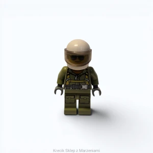 Figurka LEGO cty0697 Volcano Explorer - Male Worker, Suit with Harness, White Helmet, Trans-Brown Visor, Sunglasses [Town : City : Volcano Explorers] | minifigurka ludzik