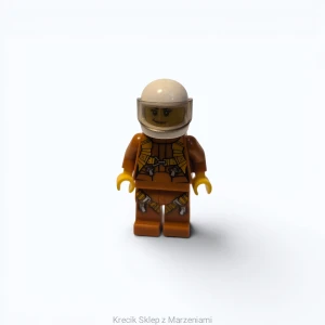 Figurka LEGO cty0794 City Jungle Helicopter Pilot Female - Dark Orange Jumpsuit, Dark Orange Legs with Straps, White Helmet, Trans-Brown Visor, Nougat Lips [Town : City : Jungle] | minifigurka ludzik