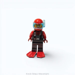 Figurka LEGO cty1689 Diver - Female, Red Helmet, Air Tanks and Flippers [Town : City : Deep Sea Explorers] | minifigurka ludzik