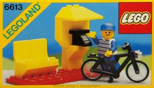 LEGO 6613 Telephone Booth [Classic Town: Traffic] z instrukcją | city miasto budka telefoniczna rower