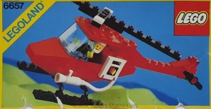 LEGO 6657 Fire Patrol Copter [Classic Town: Fire] z instrukcją | city miasto straż pożarna strażacy helikopter