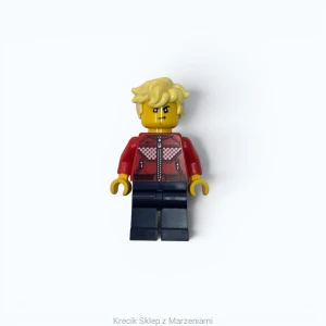 Figurka LEGO drm008 Cooper - Red Racing Jacket, Dark Blue Legs [DREAMZzz] | minifigurka ludzik