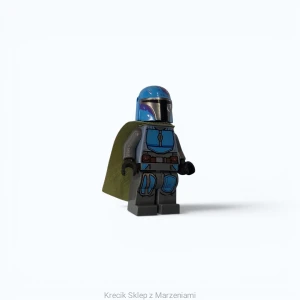 Figurka LEGO sw1080 Mandalorian Tribe Warrior - Male, Olive Green Cape, Dark Azure Helmet [Star Wars : Star Wars The Mandalorian] | minifigurka ludzik