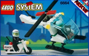 LEGO 6664 Chopper Cops [Classic Town: Police] z instrukcją | city miasto policja helikopter motocykl