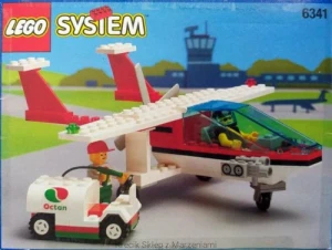 LEGO 6341 Gas N' Go Flyer [Classic Town: Airport] z instrukcją | city miasto samolot awionetka Octan
