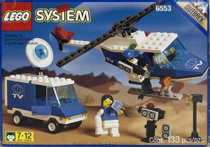 LEGO 6553 Crisis News Crew [Town: Outback] z instrukcją | city miasto TV helikopter van