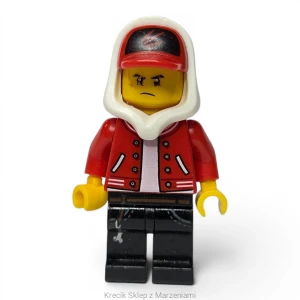 Figurka LEGO hs001 Jack Davids - Red Jacket with Cap and Hood (Large Smile / Grumpy) [Hidden Side] | minifigurka ludzik