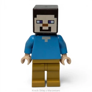 Figurka LEGO min074 Steve (Light Nougat) - Pearl Gold Legs [Minecraft] | minifigurka ludzik