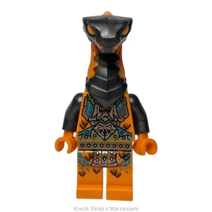 Figurka LEGO njo0735 Boa Destructor - Breastplate Torso, Pearl Dark Gray Head [NINJAGO : Core] | minifigurka ludzik