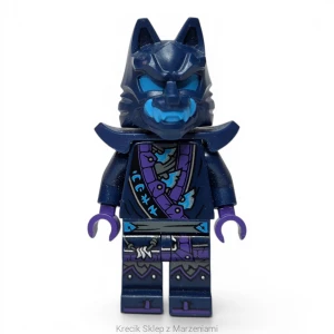 Figurka LEGO njo0851 Wolf Mask Warrior / Wolf Mask Claw Warrior - Dark Blue and Dark Azure Mask, Shoulder Armor [NINJAGO : Dragons Rising Season 2] | minifigurka ludzik
