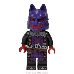 Figurka LEGO njo0895 Wolf Mask Warrior - Dark Purple and Red Mask [NINJAGO : Dragons Rising Season 2] | minifigurka ludzik