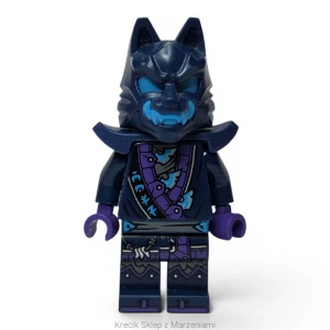 Figurka LEGO njo0851 Wolf Mask Warrior / Wolf Mask Claw Warrior - Dark Blue and Dark Azure Mask, Shoulder Armor [NINJAGO : Dragons Rising Season 2] | minifigurka ludzik