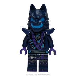 Figurka LEGO njo0851 Wolf Mask Warrior / Wolf Mask Claw Warrior - Dark Blue and Dark Azure Mask, Shoulder Armor [NINJAGO : Dragons Rising Season 2] | minifigurka ludzik