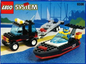 LEGO 6596 Wave Master [Classic Town: Harbor] | city miasto samochód przyczepa motorówka