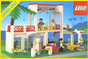 LEGO 6376 Breezeway Café {Cafe} [Classic Town: Food & Drink] z instrukcją | city miasto restauracja ristorante bistro kawiarnia