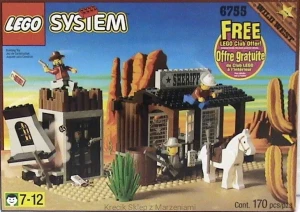 LEGO 6755 Sheriff's Lock-Up [Western: Cowboys] z instrukcją | dziki zachód szeryf biuro szeryfa