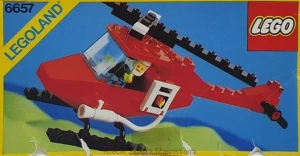 LEGO 6657 Fire Patrol Copter [Classic Town: Fire] | city miasto straż pożarna strażacy helikopter