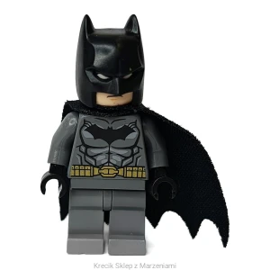 Figurka LEGO dim002 Batman - Dark Bluish Gray Suit, Gold Belt, Black Hands, Starched Cape [Dimensions : Super Heroes : Batman II] | minifigurka ludzik