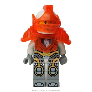 Figurka LEGO nex080 Lance Richmond - Trans-Neon Orange Visor and Armor [NEXO KNIGHTS] | minifigurka ludzik