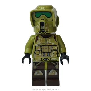 Figurka LEGO sw1002 Clone Scout Trooper, 41st Elite Corps (Phase 2) - Kashyyyk Camouflage, Dark Tan Markings on Legs, Scowl [Star Wars : Star Wars Episode 3] | minifigurka ludzik