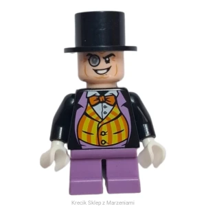 Figurka LEGO sh0647 The Penguin - Medium Lavender Short Legs, Bright Vest [Super Heroes (DC) : Batman II] | minifigurka ludzik