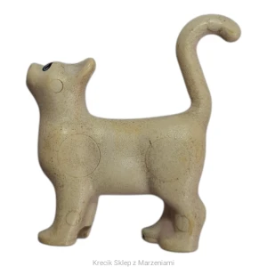 Figurka LEGO 6175px1 Cat, Belville / Scala, Standing with Blue Eyes and Black Nose Pattern [Animal, Land] White | biały kot kotek