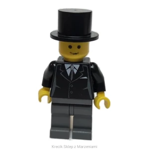 Figurka LEGO twn071 Suit Black, Top Hat, Sand Blue Legs [Town] | minifigurka ludzik
