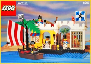 LEGO 6267 Lagoon Lock-Up [Classic Pirates: Imperial Soldiers {Bluecoats}] z instrukcją | piraci żołnierze pirat wyspa tawerna kryjówka areszt