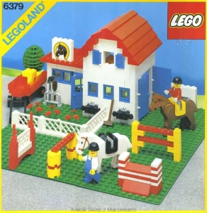 LEGO 6379 Riding Stable [Classic Town: Building] z fragmentem instrukcji | city miasto stajnia stadnina koń