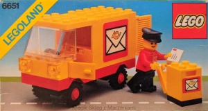 LEGO 6651 Post Office Van [Classic Town: Post Office] z instrukcją | city miasto poczta listonosz kurier
