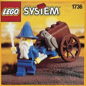 LEGO 1736 Wizard's Cart [Castle: Dragon Masters & Dragon Knights] z instrukcją i pudełkiem | zamek rycerze czarodziej magik Majisto wózek
