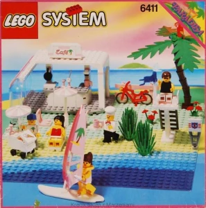 LEGO 6411 Sand Dollar Cafe [Town: Paradisa] z pudełkiem | city miasto plaża paradise kawiarnia