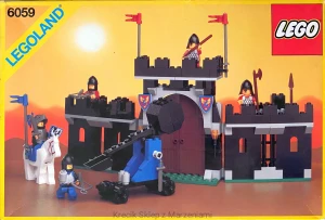 LEGO 6059 Knight's Stronghold [Castle: Black Knights] z instrukcją | zamek rycerze brama oblężenie