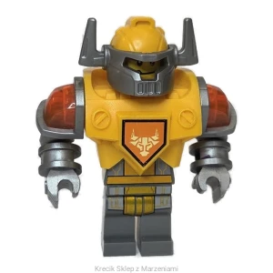 Figurka LEGO nex079 Axl - Flat Silver Visor, Bright Light Orange Torso (Battle Suit Axl) [NEXO KNIGHTS] | minifigurka ludzik
