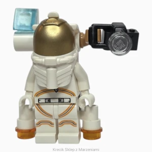 Figurka LEGO cty1092 Astronaut - Male, White Spacesuit with Orange Lines, Side Camera and Lamp, Goatee [Town : City : Space Exploration] | minifigurka ludzik