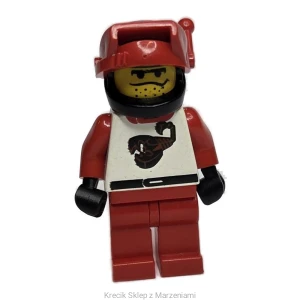Figurka LEGO twn009 Race - Driver, Red Scorpion, Black Helmet [Town : Race] | minifigurka ludzik