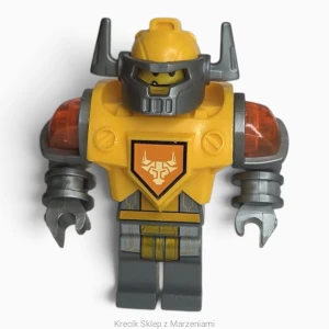 Figurka LEGO nex079 Axl - Flat Silver Visor, Bright Light Orange Torso (Battle Suit Axl) [NEXO KNIGHTS] | minifigurka ludzik