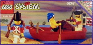 LEGO 6247 Bounty Boat [Classic Pirates: Imperial Guards {Redcoats}] z instrukcją i fragmentem pudełka | piraci żołnierze łódka skarb