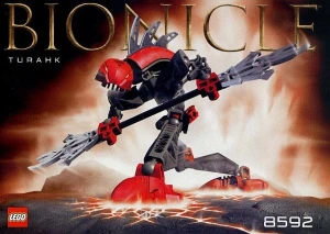 LEGO 8592 Turahk [BIONICLE: Rahkshi] z instrukcją i pudełkiem