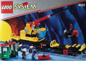 LEGO 4552 Cargo Crane [Train: 9V] | pociąg towarowy dźwig żuraw kontenerowiec kontener