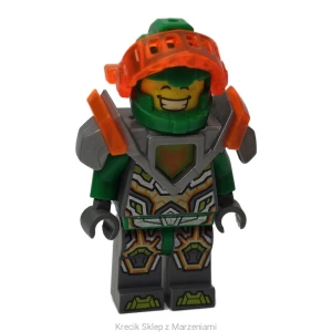 Figurka LEGO nex068 Aaron Fox - Trans-Neon Orange Visor, Flat Silver Armor [NEXO KNIGHTS] | minifigurka ludzik
