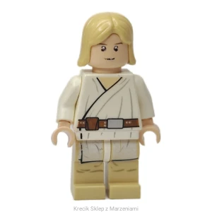 Figurka LEGO sw0273 Luke Skywalker - Tatooine, Light Nougat, Long Hair, White Tunic, Tan Legs, White Glints [Star Wars : Star Wars Episode 4/5/6] | minifigurka ludzik