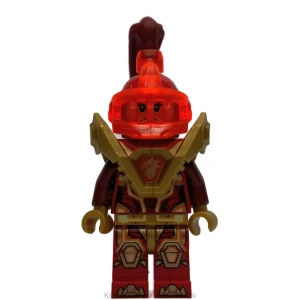 Figurka LEGO nex133 Macy Halbert - Trans-Neon Orange Visor, Pearl Gold Armor [NEXO KNIGHTS] | minifigurka ludzik