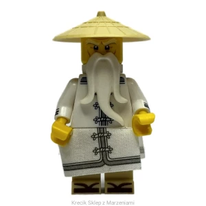 Figurka LEGO njo0354 Sensei Wu - The LEGO Ninjago Movie, White Robe, Zori Sandals, Raised Eyebrows [The LEGO NINJAGO Movie] | minifigurka ludzik
